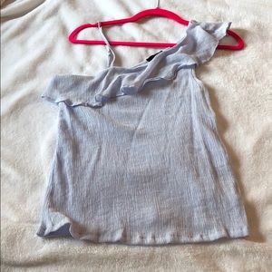 Aqua One Shoulder Tank